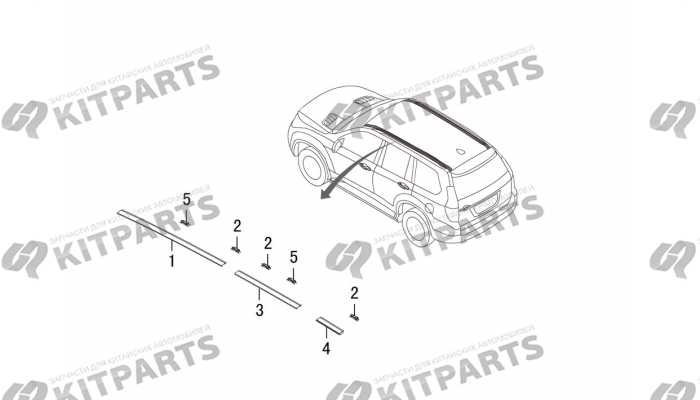 Трим панели крыши Haval H9