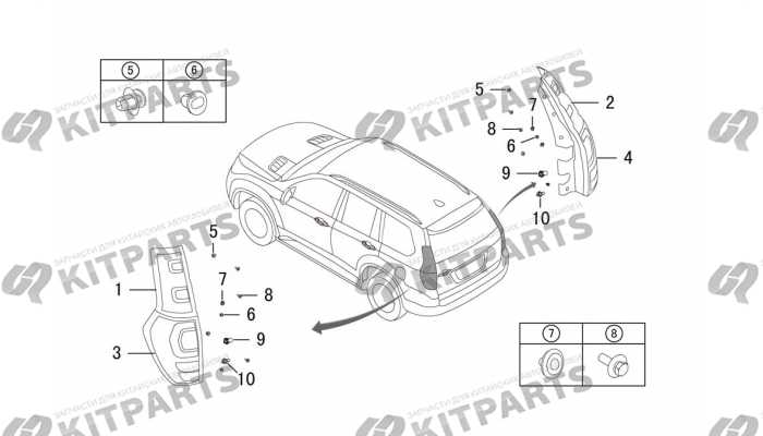 Задние комбинированные фонари Haval H9