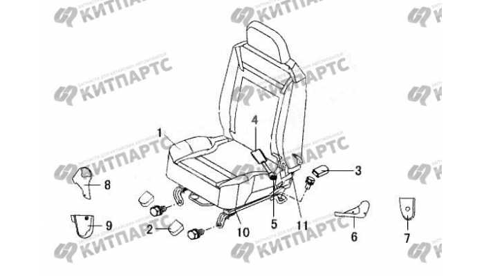 Сидение переднее правое Great Wall Wingle