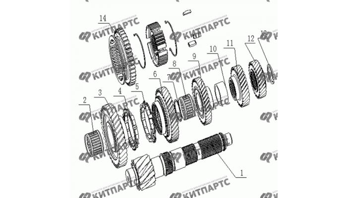 Вал вторичный Geely MK