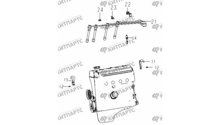 Провода высоковольтные Geely Otaka (CK)